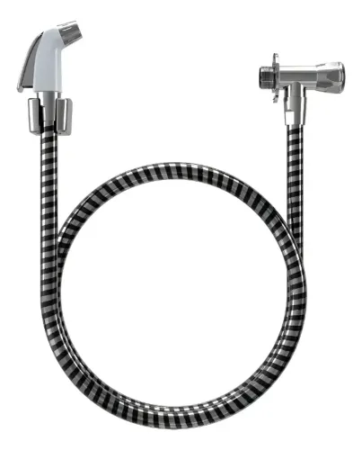 Ducha higiênica 1/4 volta ABS cromado e branco - Nova a pronta entrega