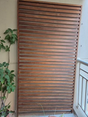Divisória de ambientes, painel, treliça - madeira