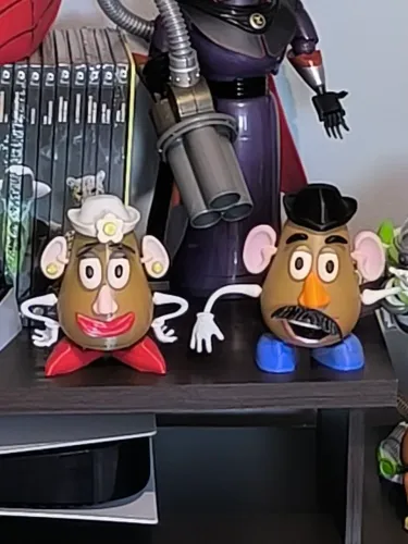 Sr e Sra Cabeça de batata artesanal 3D
