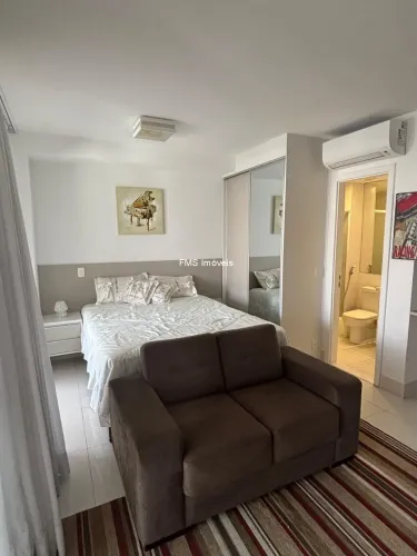 Studio para Locação no Brooklin São Paulo-SP: 1 Quarto, 1 Sala, 1 Banheiro e Vaga de Garag