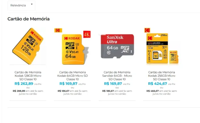 Cartão de Memória Micro SD para Nintendo Switch, Câmeras e Smartphones