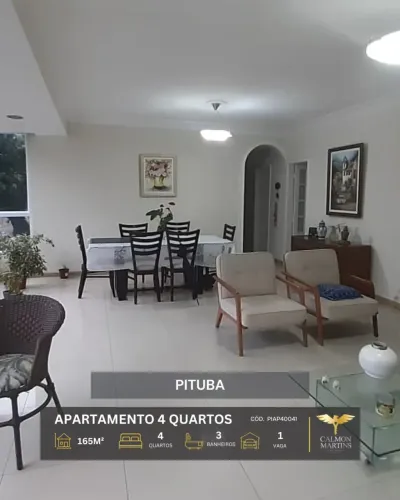 APARTAMENTO NASCENTE 165m² 4 QUARTOS 1 SUÍTE 1 VAGA INFRA VENDE PITUBA