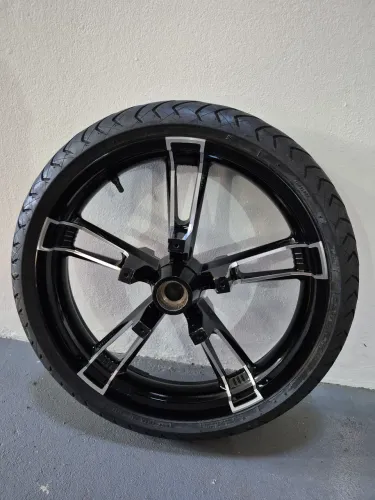 Roda 19" Harley + pneu + discos de freio