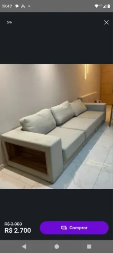 Sofá luxuoso retrátil