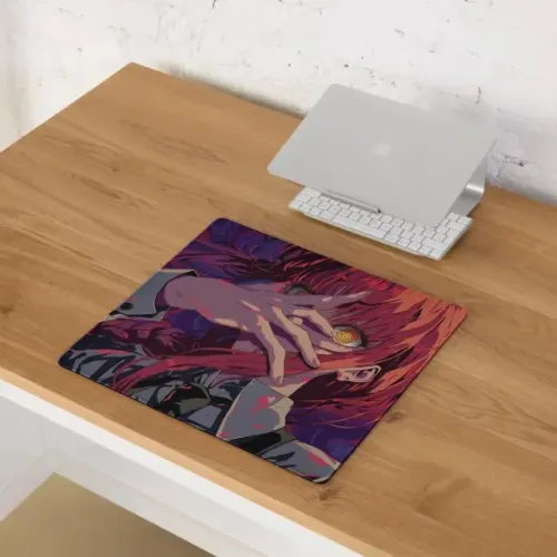 Mousepad Atom vidro temperado fps gaming personalizado anime gamer 300x250mm