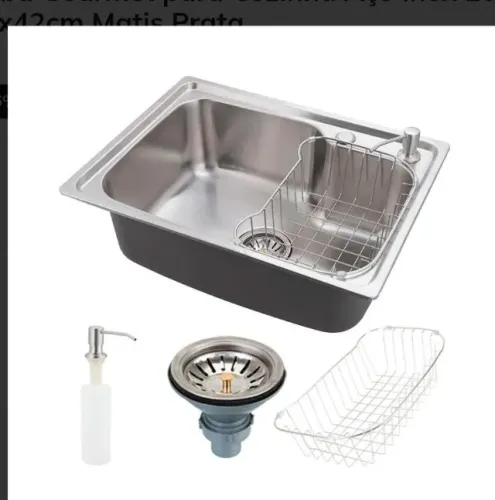 Cuba Gourmet / Pia em Aço Inox - Estado Novo (Ponta de Estoque)