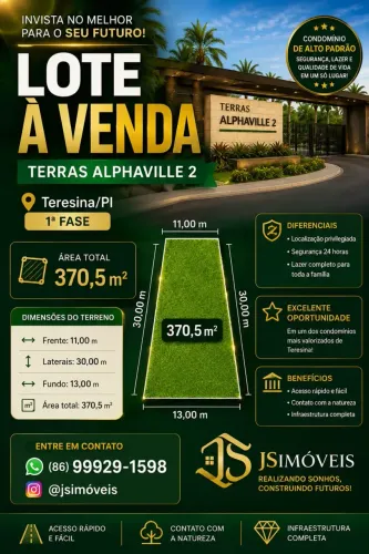 Terreno no Terras Alphaville 2 medindo 370.5m² quitados