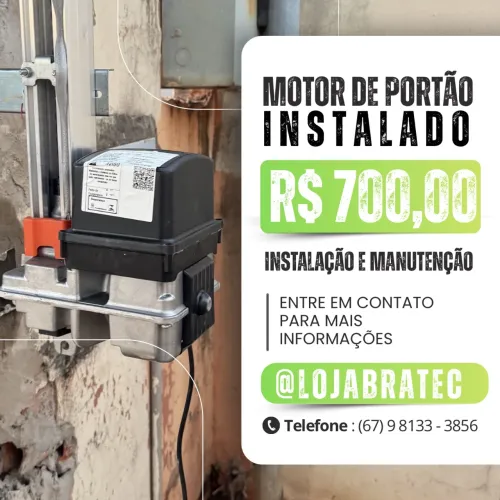 Motor para portão de elevação 8 segundos (instalado)