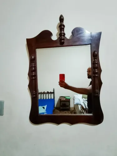 Espelho moldura de madeira 50x40