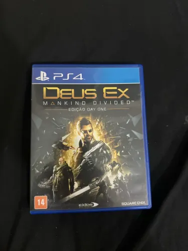 Jogo Deus Ex Mankind Divided PS4 mídia física