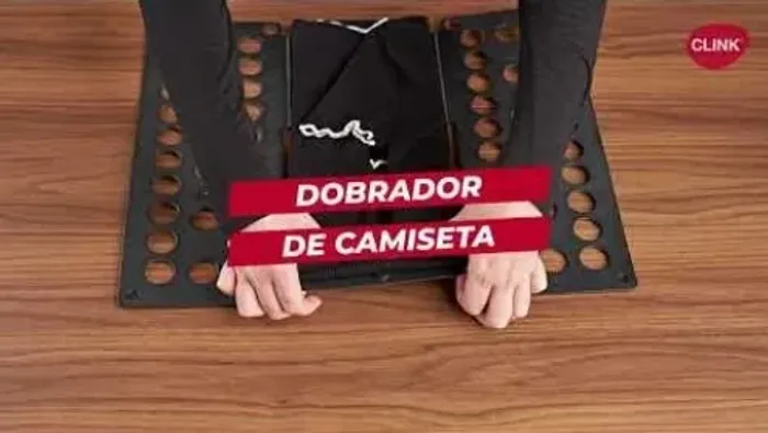 Promoção. Dobrador Camisetas Adulto Organizador Roupas Muito Pratico Original Clink