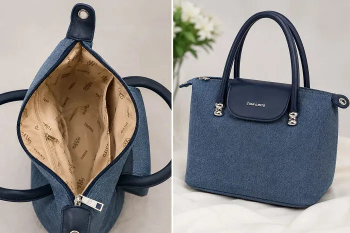 Bolsa Feminina Azul Marinho Elegante - Nova!