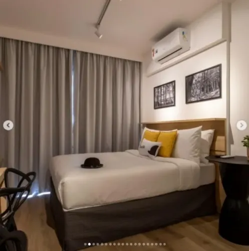 Studio Baixo Augusta pronto para morar ou investir - Ar condicionado, utensílios, enxoval