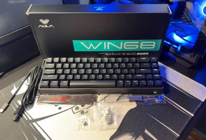 Teclado AULA WIN68 HE Standard | Hall Effect | Rapid Trigger | Novo