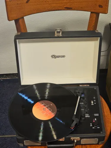 Toca-discos Raveo Sonetto Chrome Bluetooth Maleta Vintage
