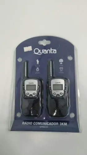 Kit 2 Rádios Comunicadores Quanta 3km - Novos e Lacrados