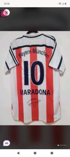Camisa Bayern Munich Edição Especial Centenário #10 Maradona Autografada Certificada
