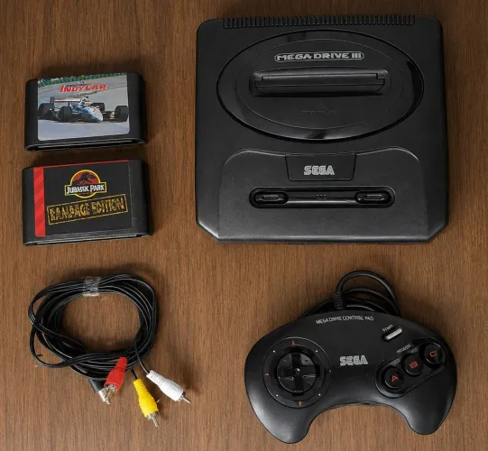 Mega Drive 3 + Controle + 2 Jogos - R$ 380