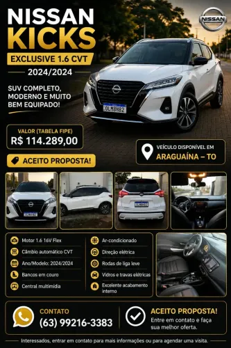Nissan Kicks Exclusive 1.6 16V Flex AUT 2024