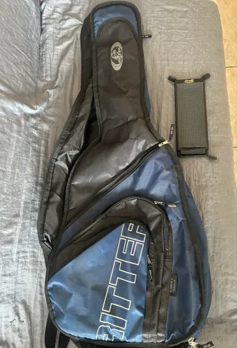 Kit Case violão Ritter RJG400-C Classical 4/4 + Apoio pé violão Torelli