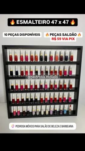 Esmalteira Preto com Fundo Branco 47 x 47 Novo