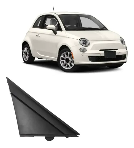 Moldura acabamento lado direito do retrovisor Fiat 500 triângulo