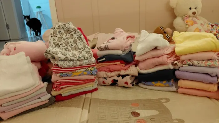 Lote roupas bebê menina P e M