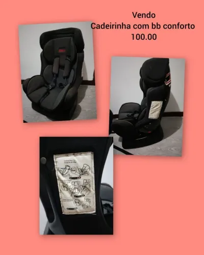 Cadeirinha e bebê conforto 2 em 1