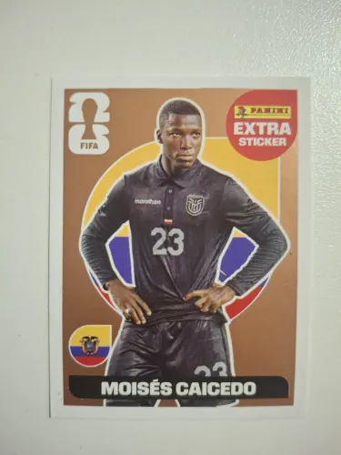 Figurinha Extra Sticker Moisés Caicedo Equador Panini Rara