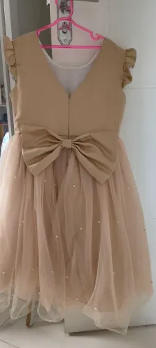 Vestido festa dourado