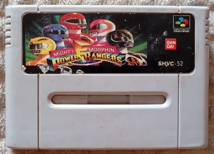 Cartucho Super NIntendo Mighty Morphin Power Rangers Paralelo