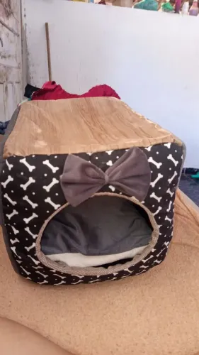 Casinha de gato que vira caminha