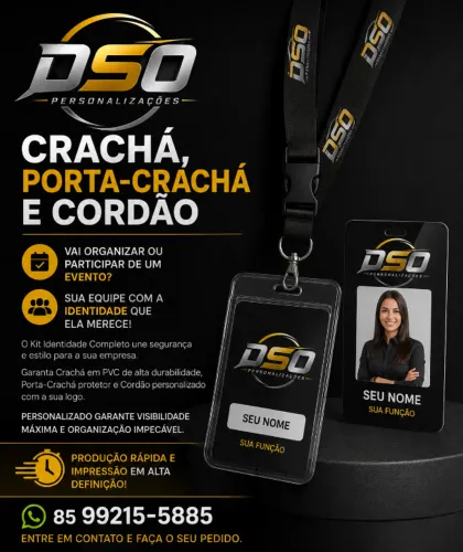 Crachá, Porta-Crachá e Cordão