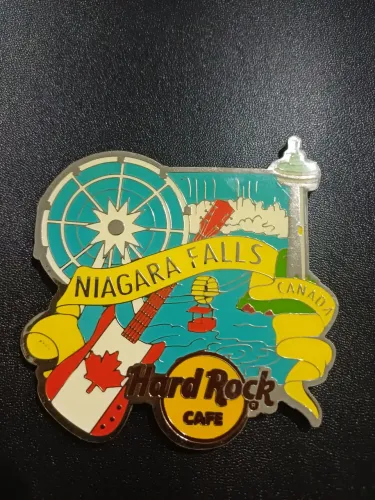 Ímã de geladeira colecionável do Hard Rock Cafe Niagara Falls, no Canadá. 
