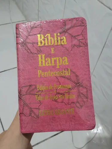 Bíblia Letra gigante e harpa cristã kit com 3