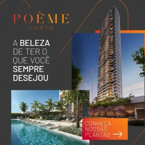 Apartamento LUXO com 3 e 4 QUARTOS NO Poème Horto Florestal