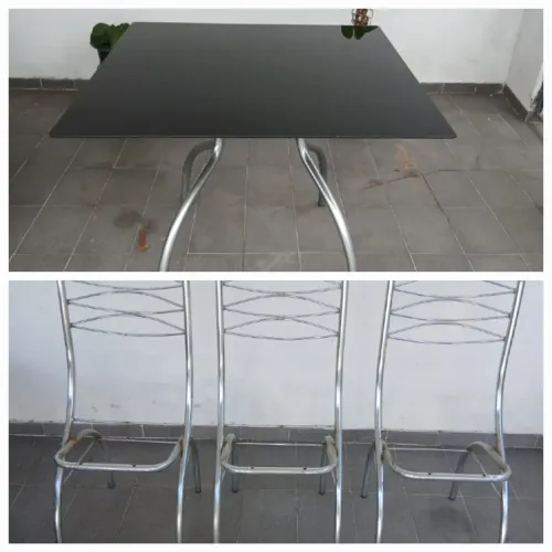 Mesa com Vidro Blindex