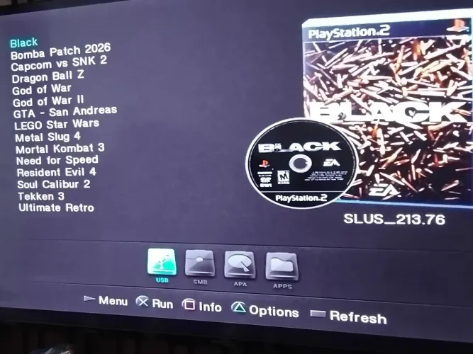 PS2 SLIM, COM JOGOS, 2 CONTROLES, MEMORI CARD, E CONVERSOR DE HDMI