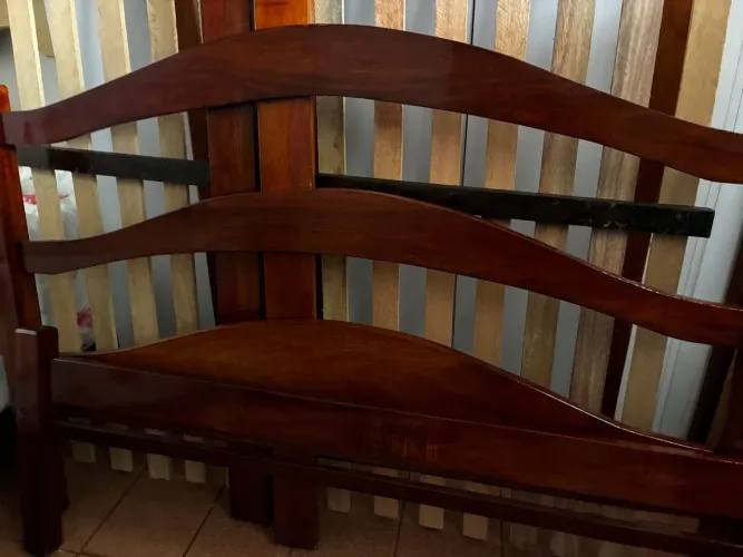 Cama Casal Madeira Maciça 1,28cm