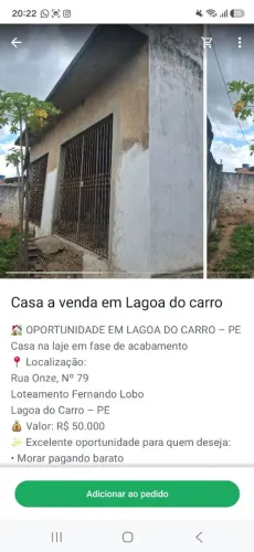 Casa em fase de acabamento na Laje