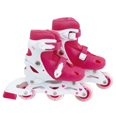 Patins infantil rosa ajustável