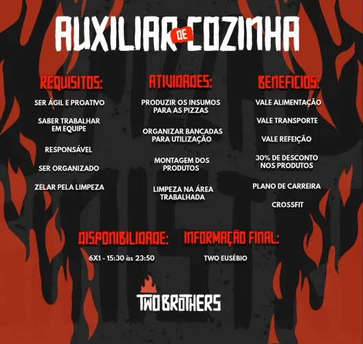 Vaga para entregador de pizzaria 