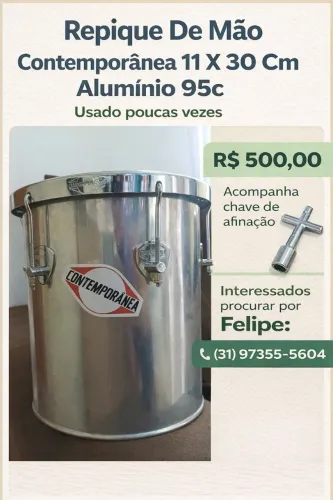 Instrumento de Percussão p/Samba e Pagode