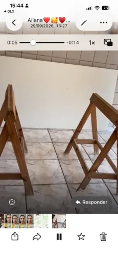 Mesa para montar em cavalete ideal para o Natal