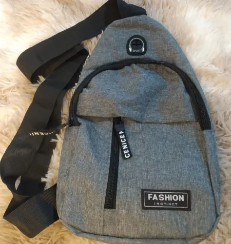 Bolsa de ombro pochete corporal nova cinza