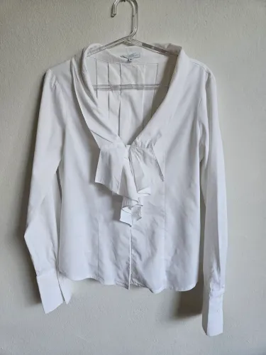 camisa social le lis blanc branca babados