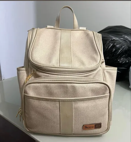 Mochila maternidade Alce Bege