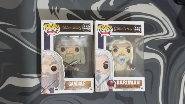 Funkos Senhor dos Anéis: Saruman e Gandalf