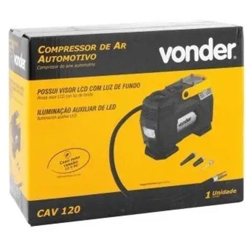 Compressor de ar automotivo, CAV 120, 12 V, VONDER