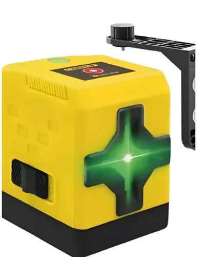 Nível A Laser Verde 2 Linhas 20m Com Suporte Profissional